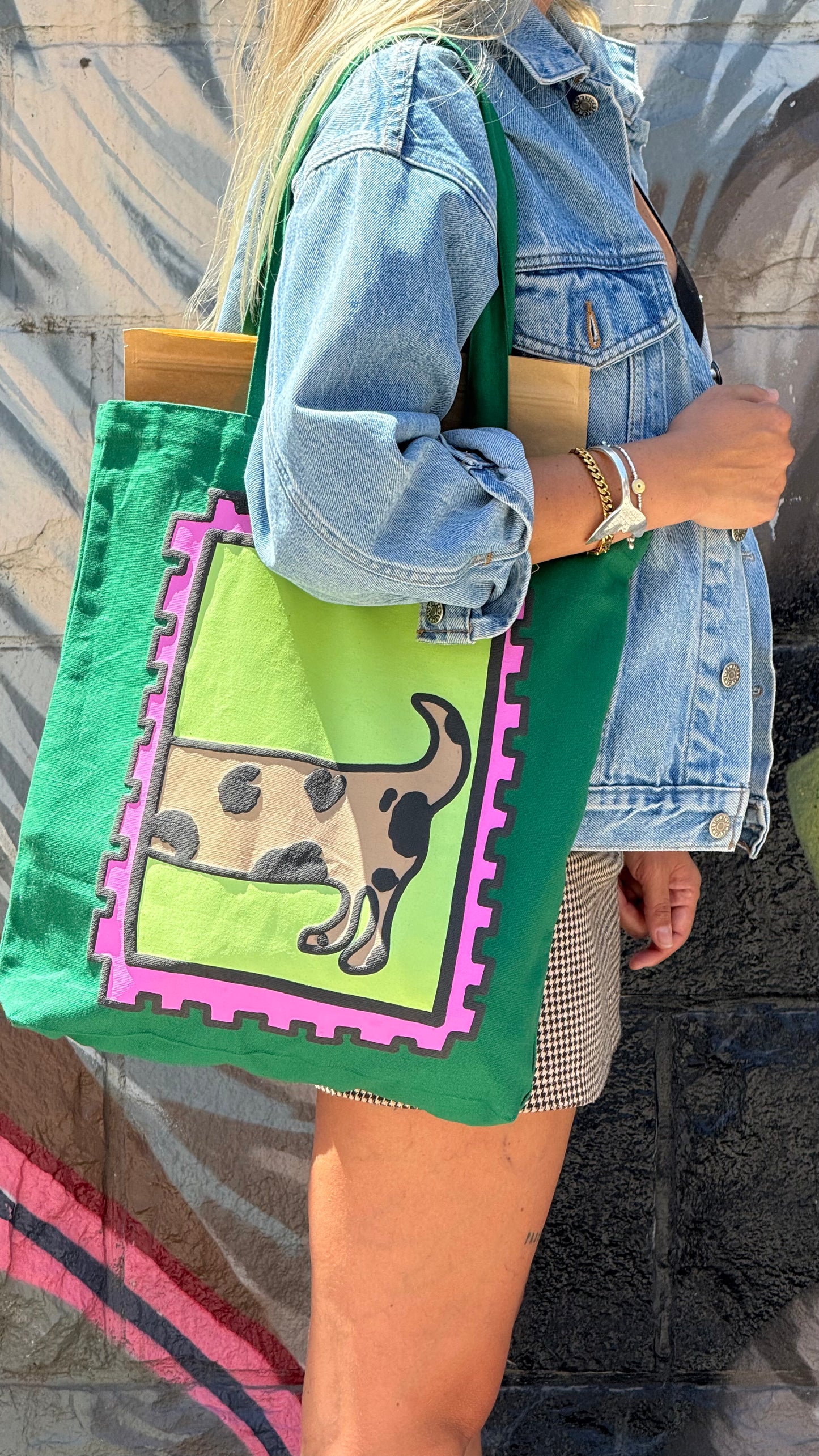 Drawn By Me Tote Bag - Green