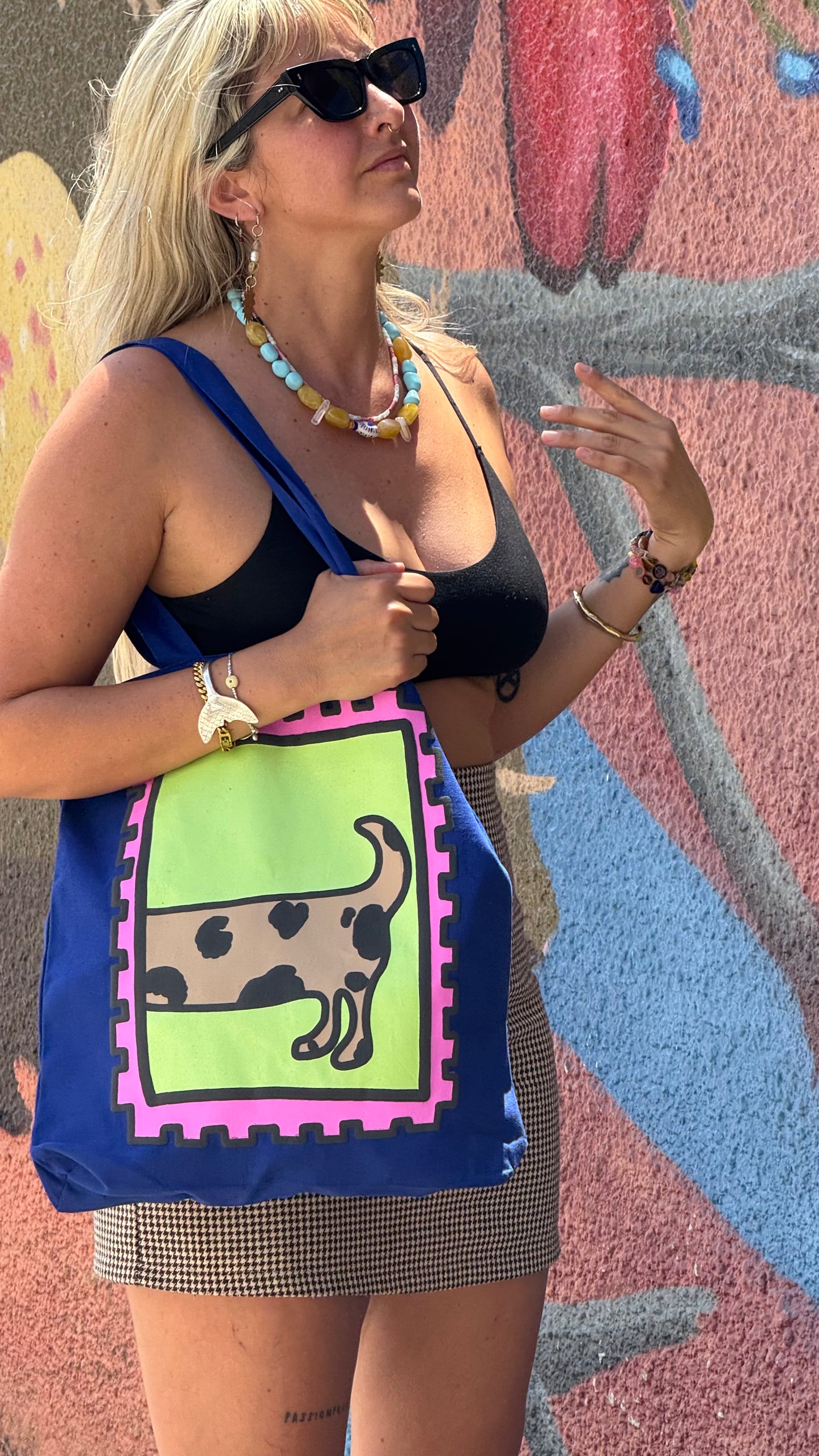 Drawn By Me Tote Bag - Blue